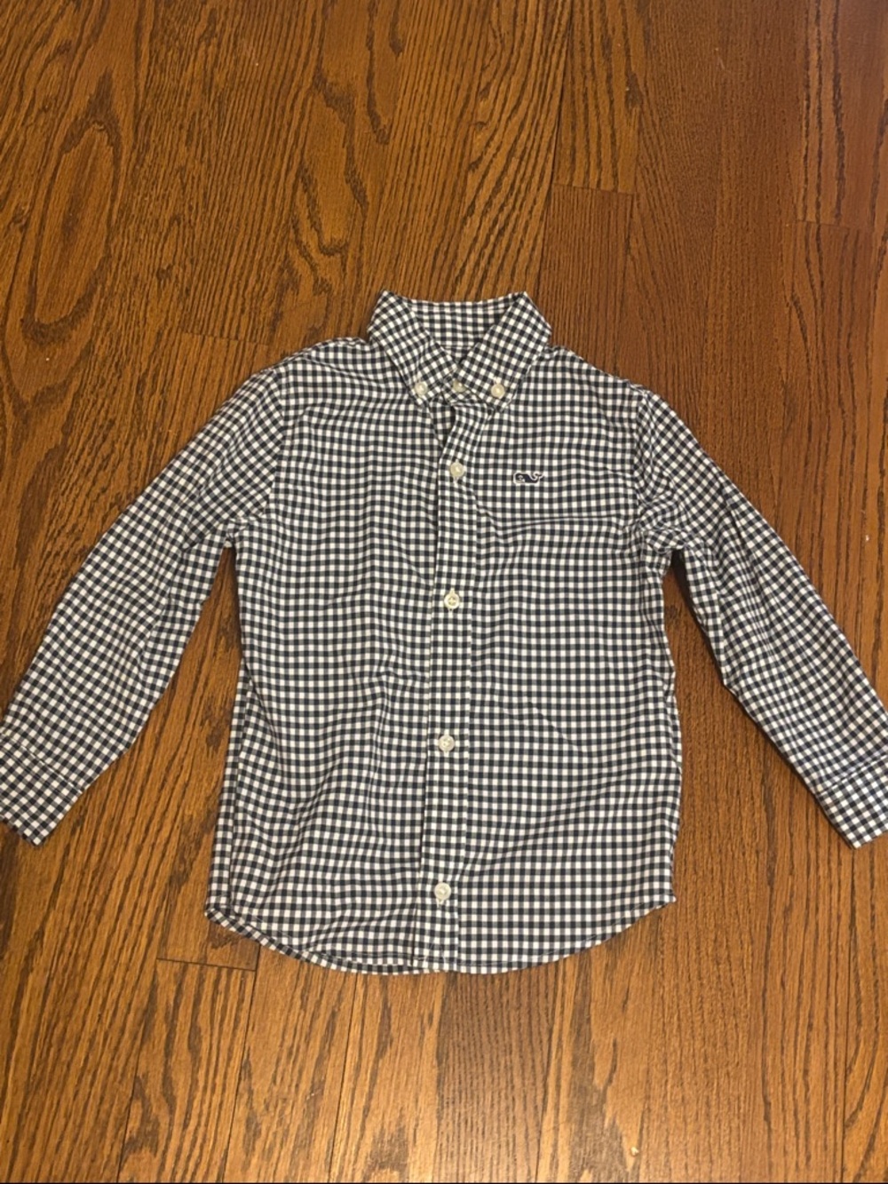 Vineyard Vines Navy & White Gingham Button-Down Shirt